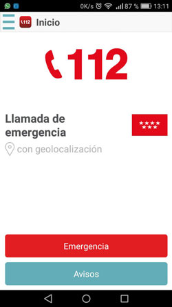 my112 pantalla principal